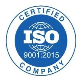ISO 9001:2015 certified company badge